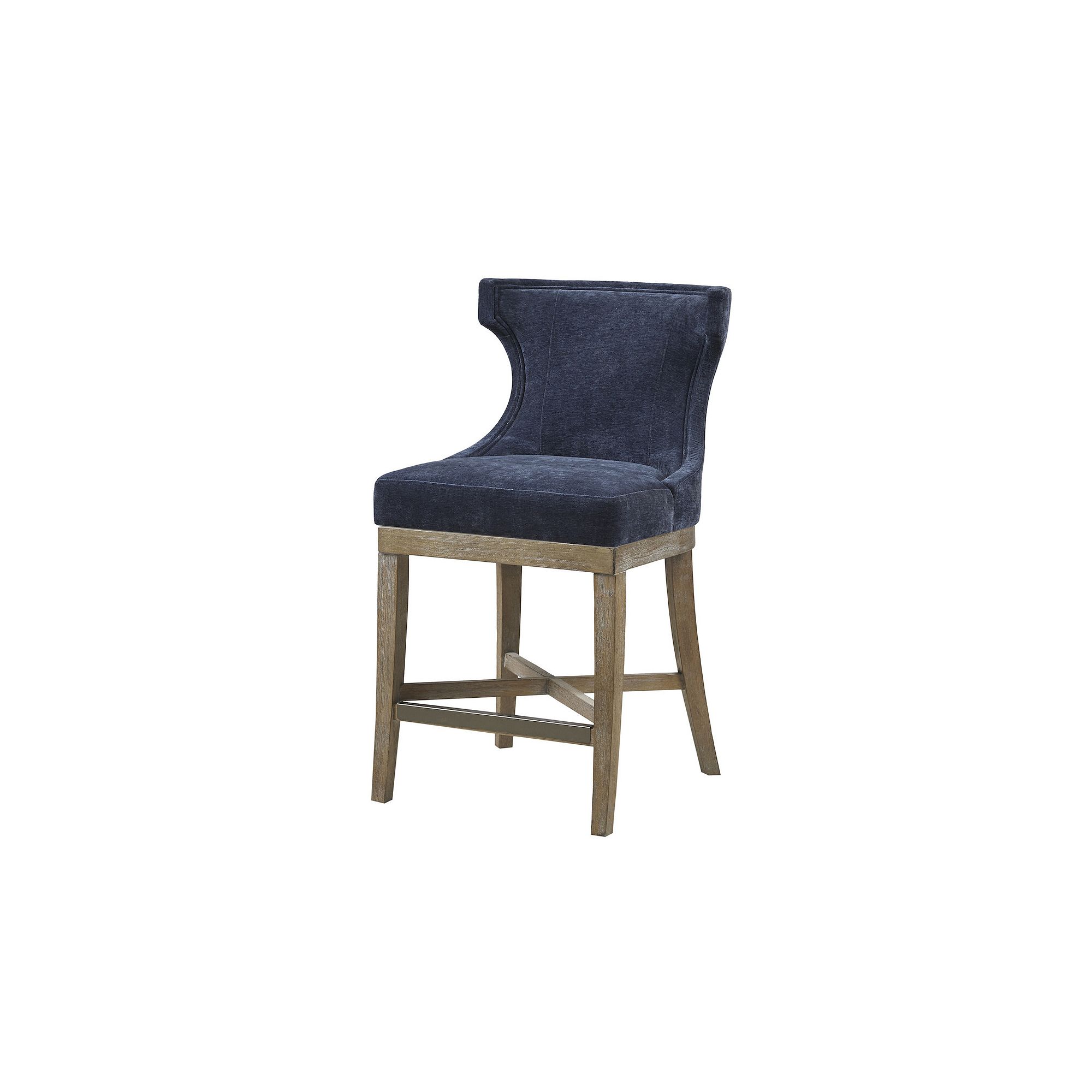 Madison Park Fillmore 25.25 Upholstered Wingback Counter Stool with 360 