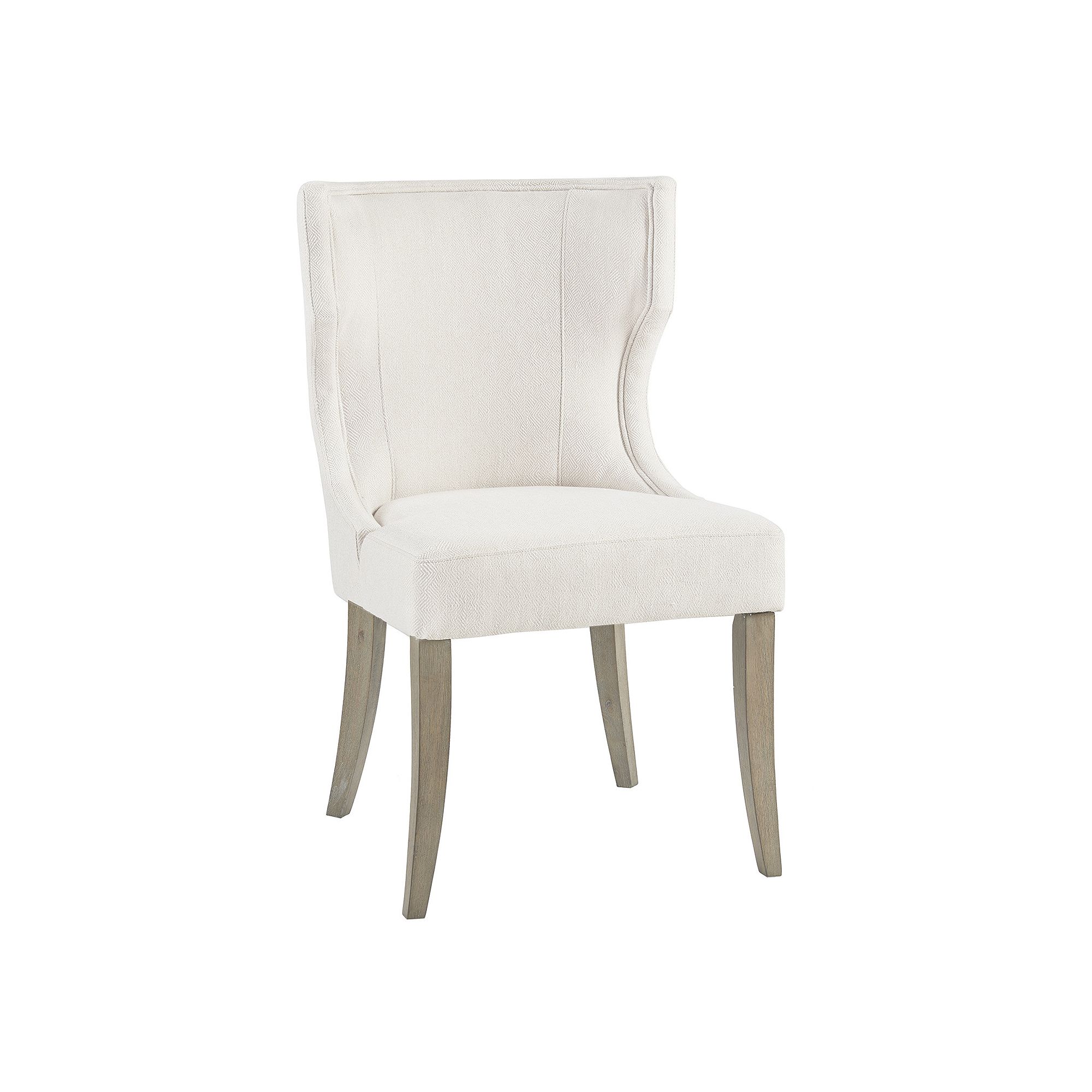 Madison Park Fillmore Wingback Upholstered Dining Chair, Ivory