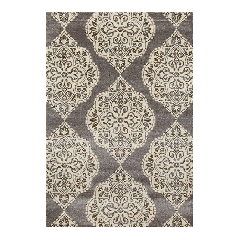 Art Carpet Abel Medallion Rug, Grey, 5X8 Ft
