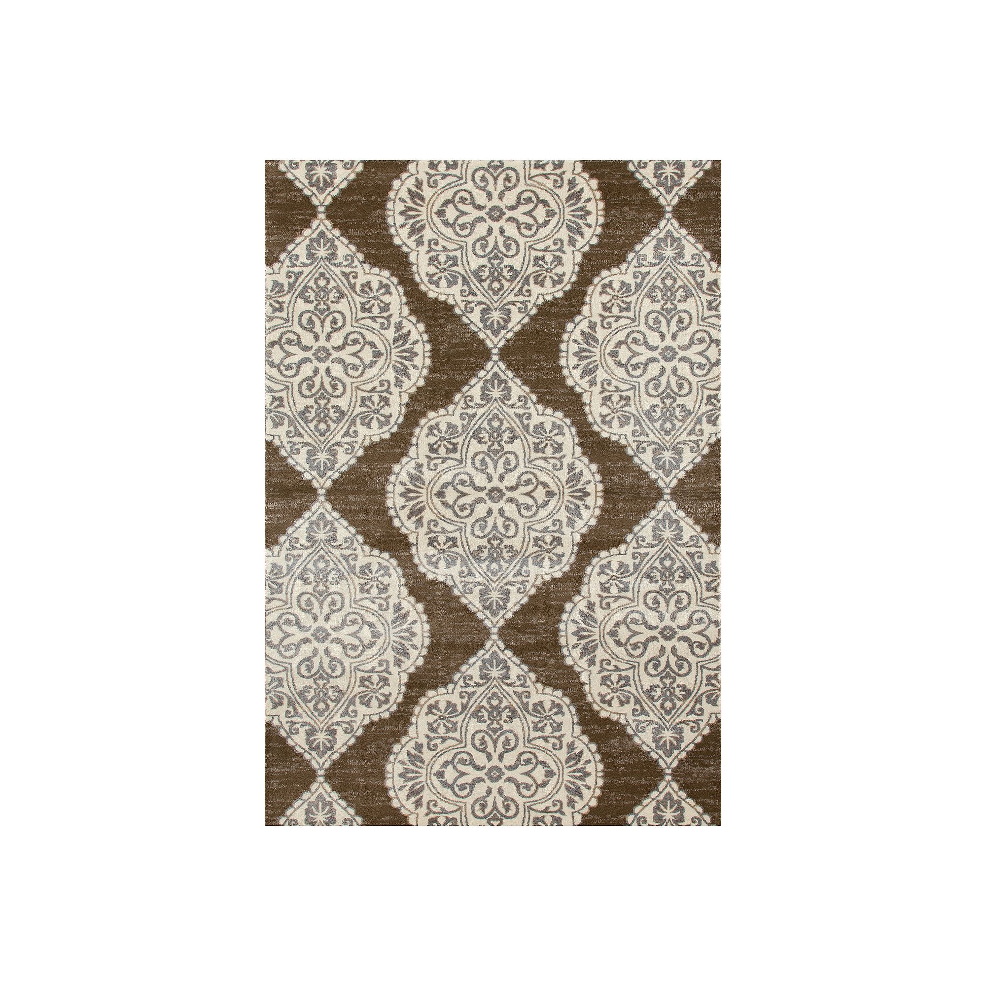 Art Carpet Abel Medallion Rug, Brown Linen Gray