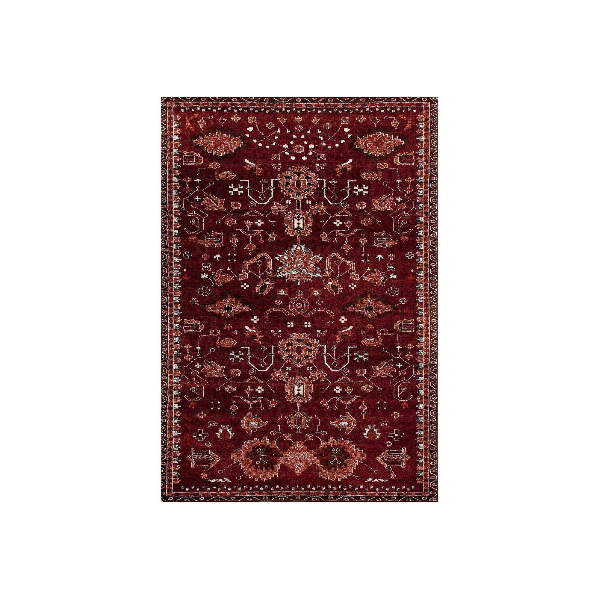 Art Carpet Abel Oasis Rug, Med Red Linen Brown