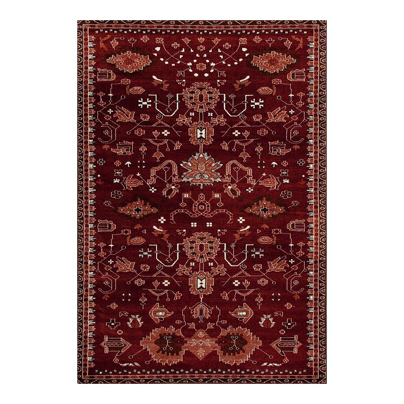 Art Carpet Abel Oasis Rug, Red, 5X8 Ft