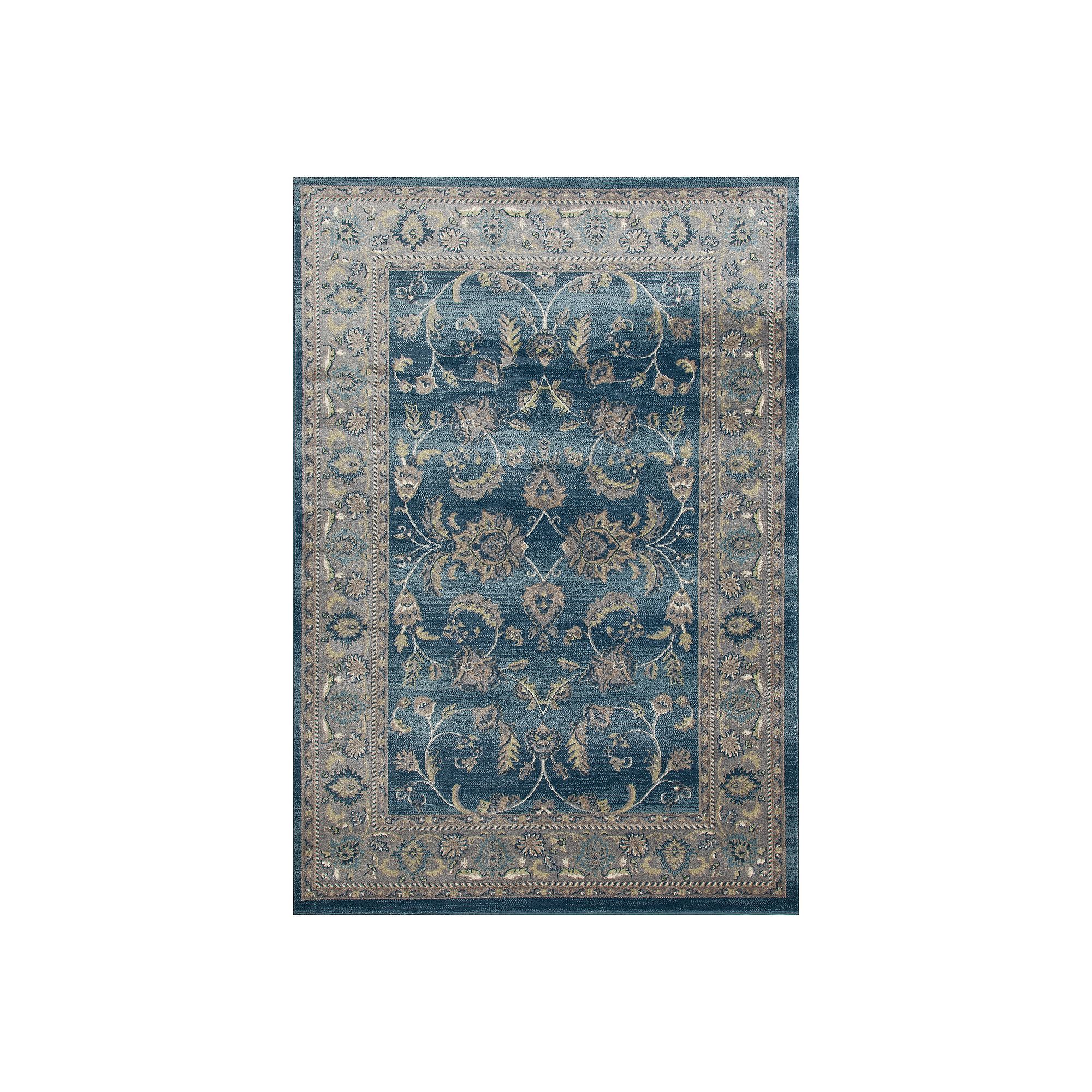 Art Carpet Abel Scrollwork Rug, Blue Gray Linen