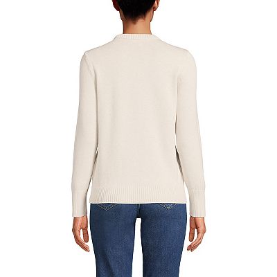 Women's Lands' End Cotton Drifter Crew Neck Sweater
