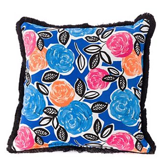 Terrasol Bold Floral Indoor Outdoor Throw Pillow