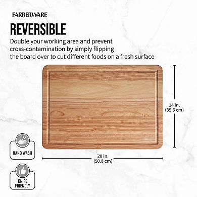 Farberware 14" x 20" Wood Cutting Board