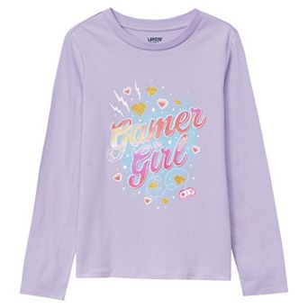 Girls 4-16 Lands' End Graphic Long Sleeve Tee in Regular and Plus