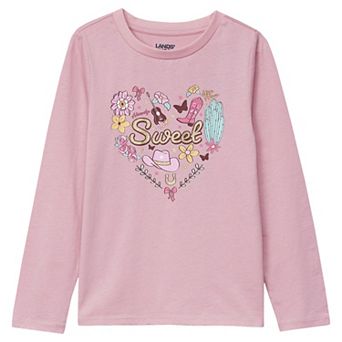 Girls 4-16 Lands' End Graphic Long Sleeve Tee in Regular and Plus
