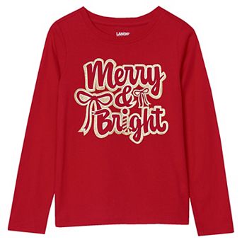 Girls 4-16 Lands' End Graphic Long Sleeve Tee in Regular and Plus