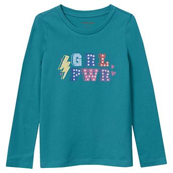 Girls 4-16 Lands' End Graphic Long Sleeve Tee in Regular and Plus