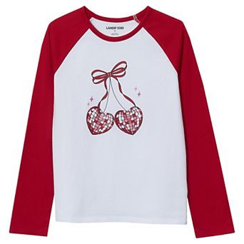 Girls 4-16 Lands' End Graphic Long Sleeve Tee in Regular and Plus