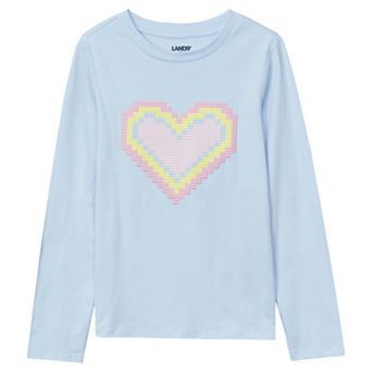 Girls 4-16 Lands' End Graphic Long Sleeve Tee in Regular and Plus