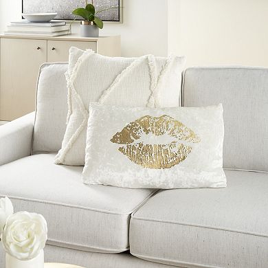 Mina Victory Nourison Luminescence Metallic LipsThrow Pillow