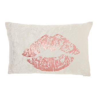 Mina Victory Nourison Luminescence Metallic Lips Throw Pillow