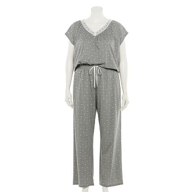 Plus Size Croft & Barrow® 2-Piece Top & Bottoms Pajama Set 