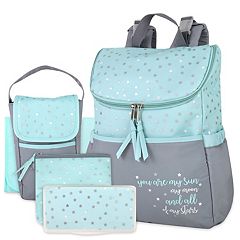 Light blue best sale diaper bag