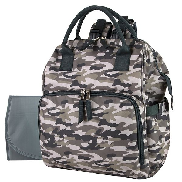 Baby Essentials Camouflaged Frame Diaper Backpack