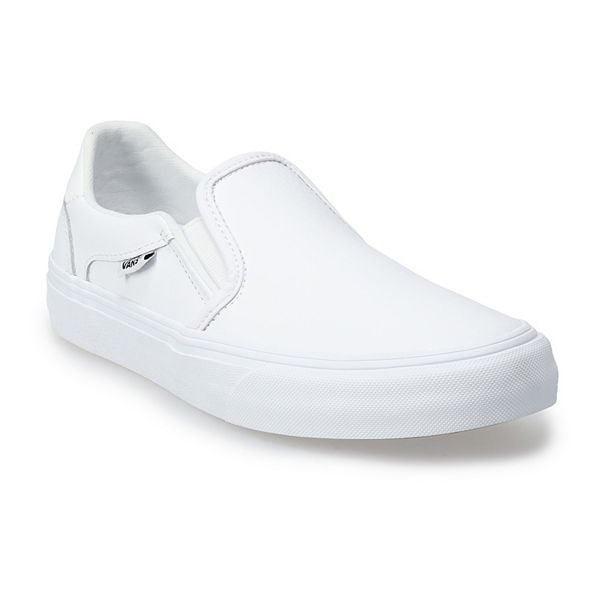 Vans asher store white leather