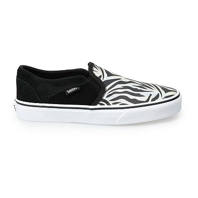 Vans® Asher Women's Zebra Print Skate Shoes 