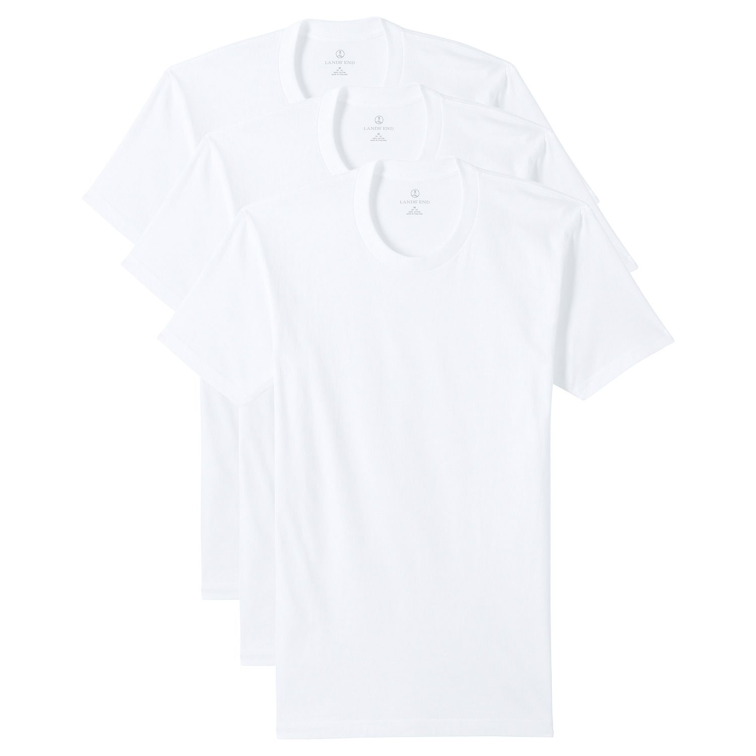 BYC Men's Classic White Cotton Undershirts – Crew Neck, Short Sleeve, 6-Pack, Korea Made
