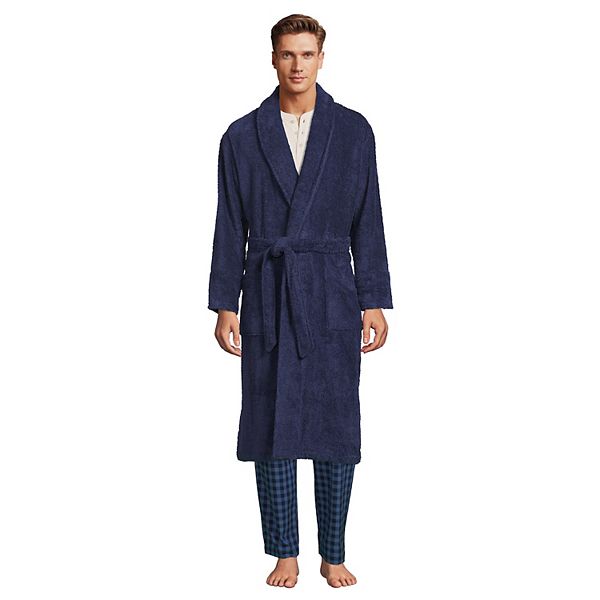 Men's Lands' End Calf-Length Turkish Terry Robe