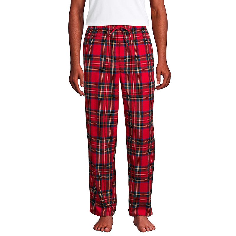 UPC 196612167474 product image for Big & Tall Lands' End Flannel Pajama Pants, Men's, Size: 2XB, Dark Red | upcitemdb.com
