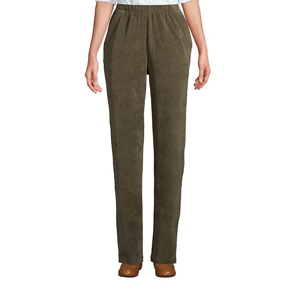 Petite Lands' End Sport Knit High Rise Corduroy PullOn Pants