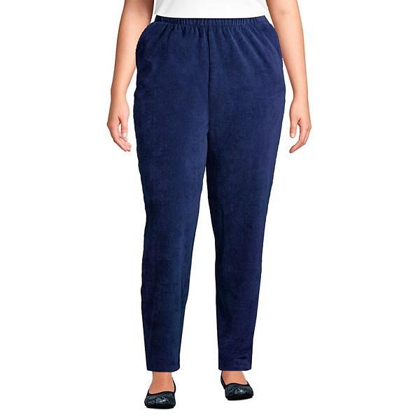 Plus Size Lands' End Sport Knit High-Rise Corduroy Pull-On Pants