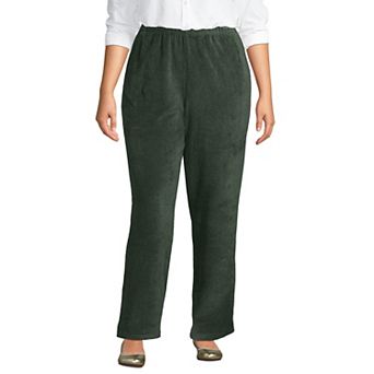 Plus Size Lands' End Sport Knit High-Rise Corduroy Pull-On Pants