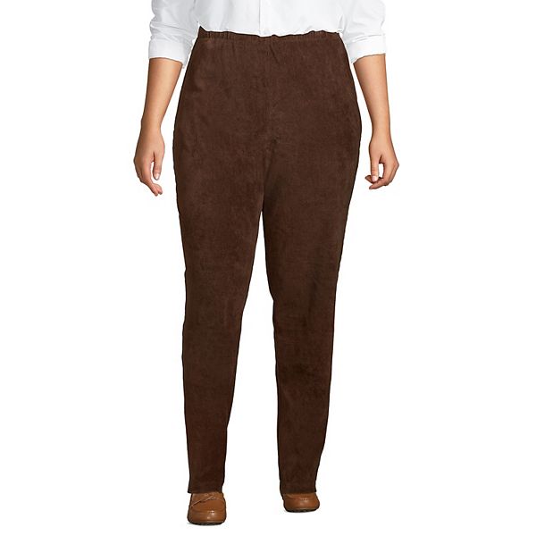 Plus Size Lands' End Sport Knit High-Rise Corduroy Pull-On Pants