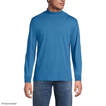 Men's Lands' End Super-T Mock Turtleneck