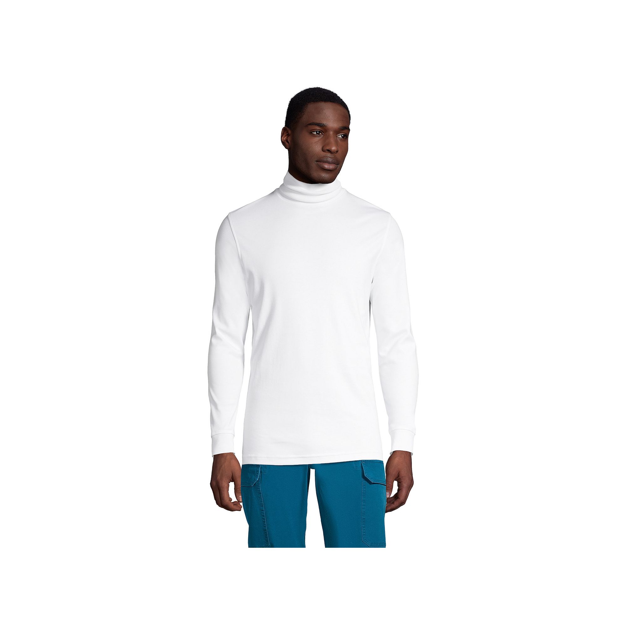 Big & Tall Lands End Super Soft Supima Turtleneck, Mens, Size: Medium Tal