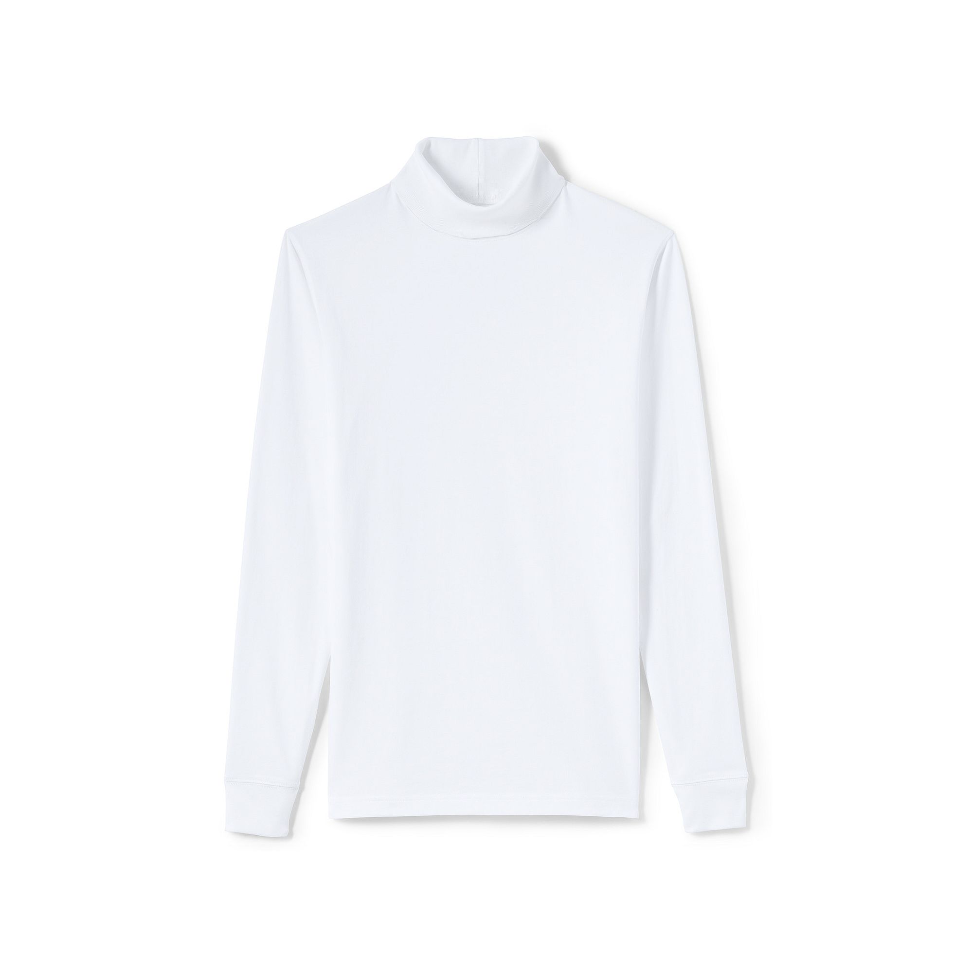 Big & Tall Lands End Super-T Turtleneck, Mens, Size: Medium Tall, White