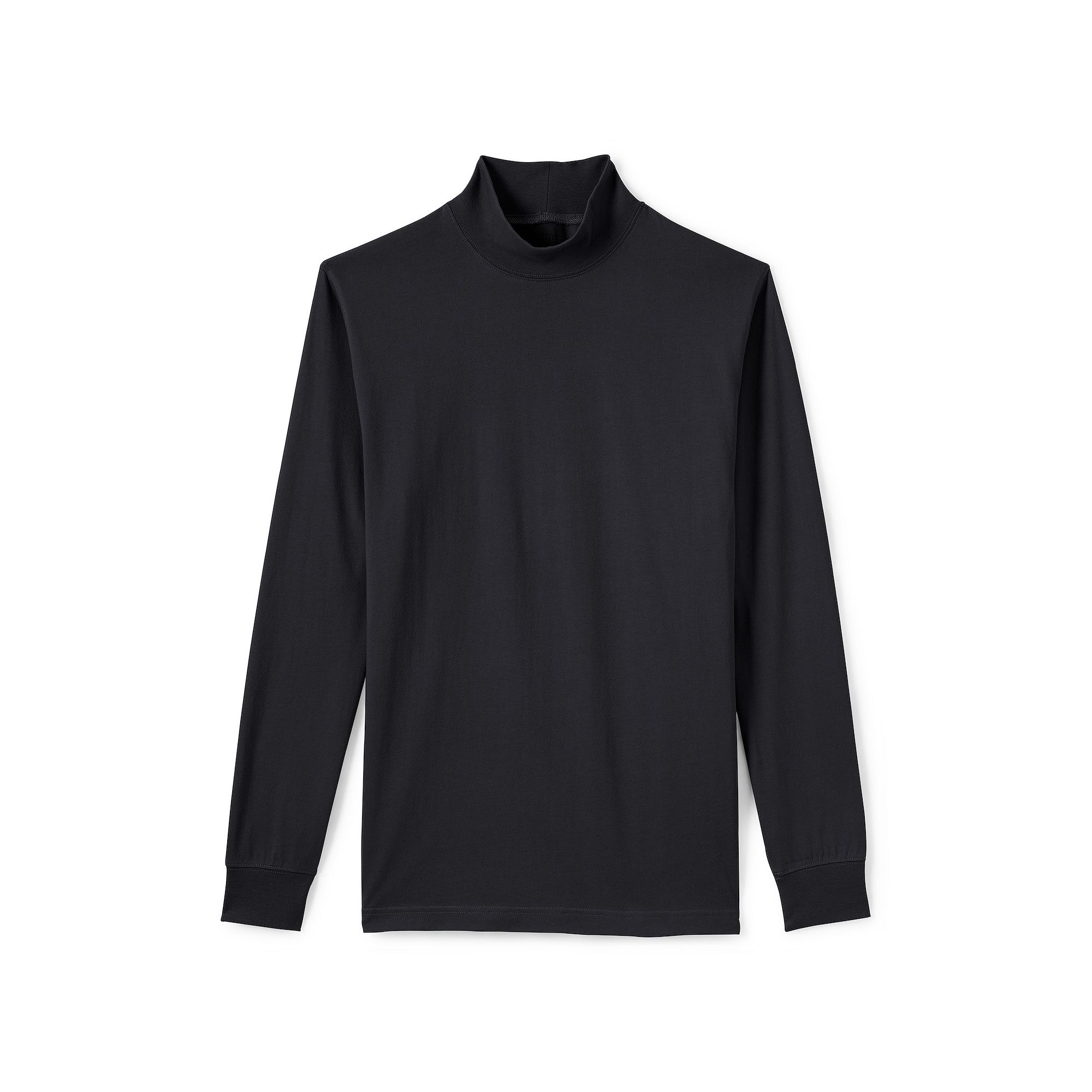 Big & Tall Lands End Super Mock Turtleneck, Mens, Size: Medium Tall, Dark