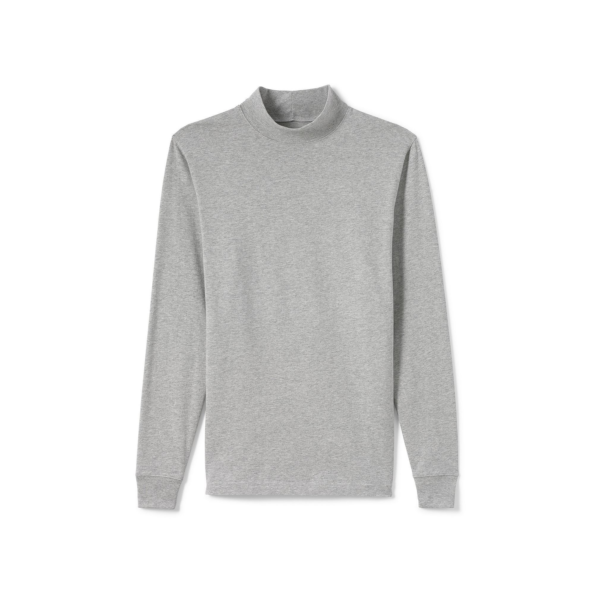 Big & Tall Lands End Super Mock Turtleneck, Mens, Size: Medium Tall, Gray