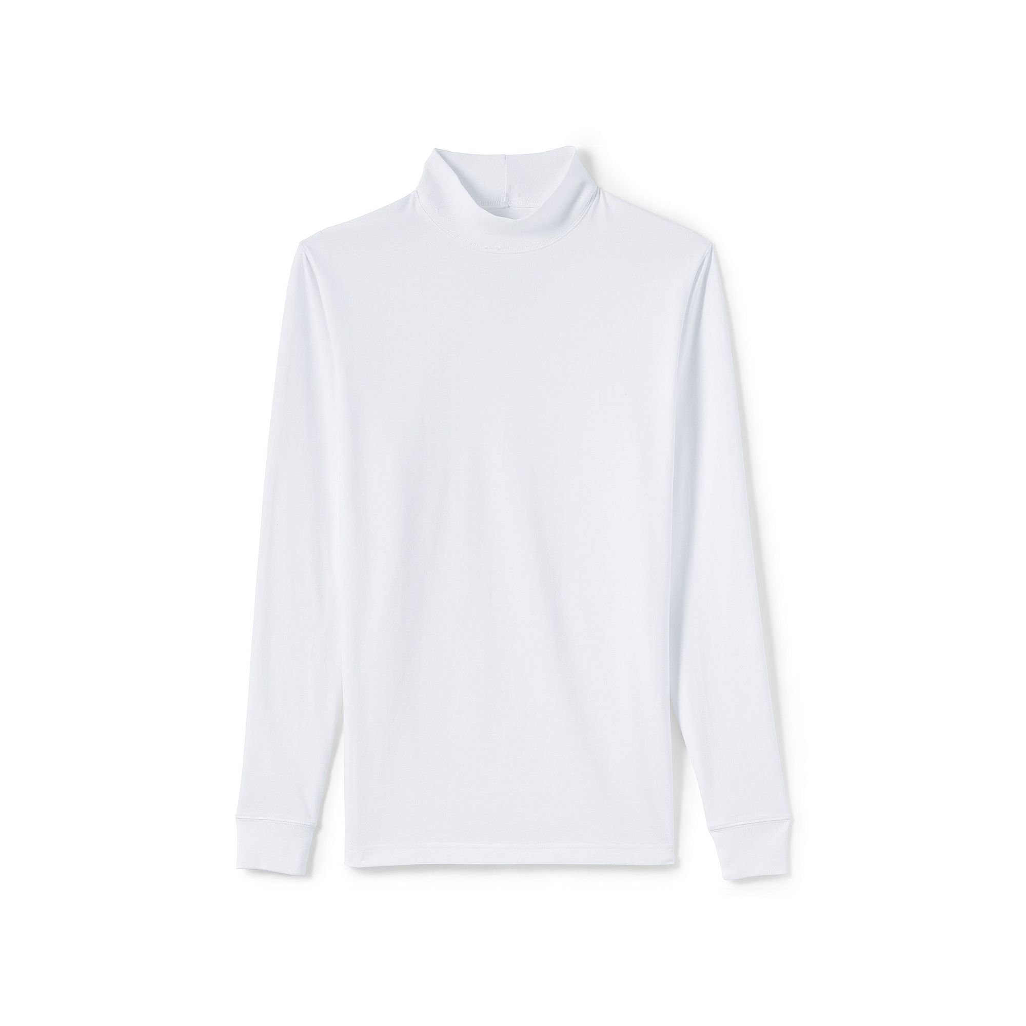 Big & Tall Lands End Super Mock Turtleneck, Mens, Size: Medium Tall, Whit