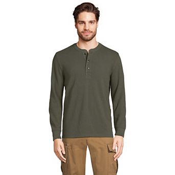 Men's Lands' End Comfort-First Regular-Fit Thermal Waffle Henley