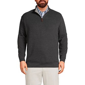Big & Tall Lands' End Bedford Quarter-Zip Sweater