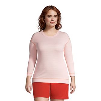 Women's Lands' End Reversible Striped 3/4-Sleeve Top