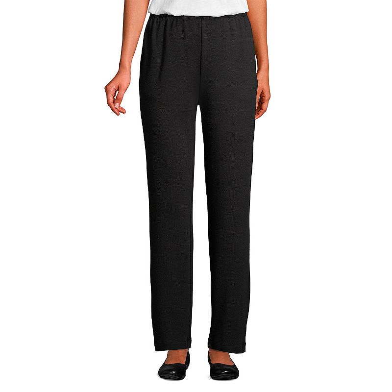 UPC 825386353447 product image for Women's Lands' End Sport Knit High Waist Pants, Size: Large, Black | upcitemdb.com