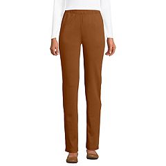 Womens Brown Pull-On Pants - Bottoms, Clothing