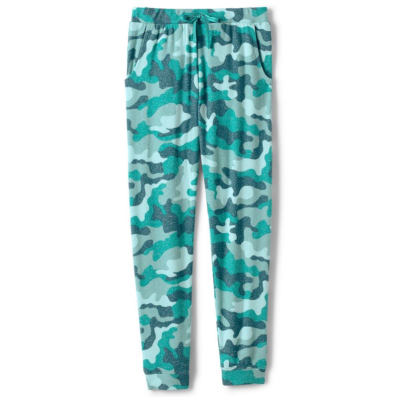 Girls 4-7 Lands End Soft Brushed Jogger Pants, Girls, Size: Small 4, Gree