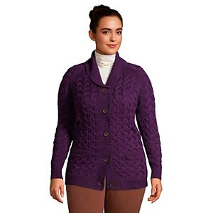 Plus Size Lands' End Supima Cotton Cardigan Sweater Plus Size Lands' End Supima Cotton Cardigan Sweater
