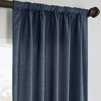 EFF Italian Faux Linen Room Darkening Window Curtain Panel