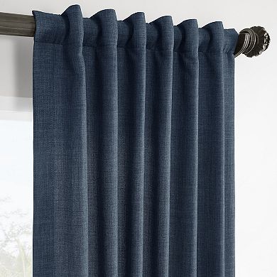 EFF Italian Faux Linen Room Darkening Window Curtain Panel