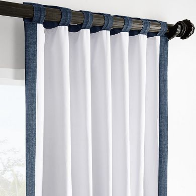 EFF Italian Faux Linen Room Darkening Window Curtain Panel