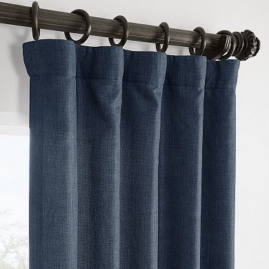 EFF Italian Faux Linen Room Darkening Window Curtain Panel
