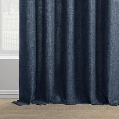 EFF Italian Faux Linen Room Darkening Window Curtain Panel