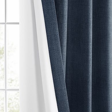 EFF Italian Faux Linen Room Darkening Window Curtain Panel