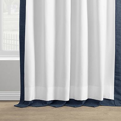 EFF Italian Faux Linen Room Darkening Window Curtain Panel